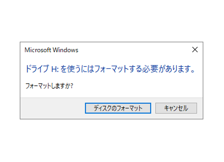 フォーマットしますか？